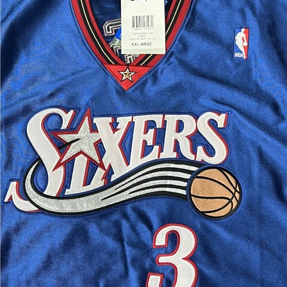 Rare Champion Authentic Allen Iverson Philadelphia 76ers Sixers JERSEY 52 NWT - Picture 4 of 8